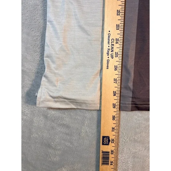 Ben Sherman Golf Men's Vertical Stripes Sports Fit Polo Black White Grey Men's L - Picture 6 of 9